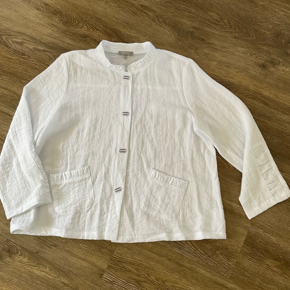 Habitat Clothes To Live In - White Pockets Tunic Shirt
